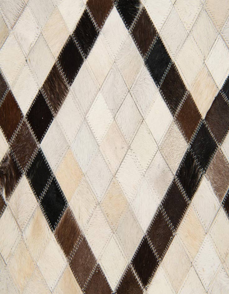 Detail image of  5' 2 x 8' Cowhide Stocks Rug