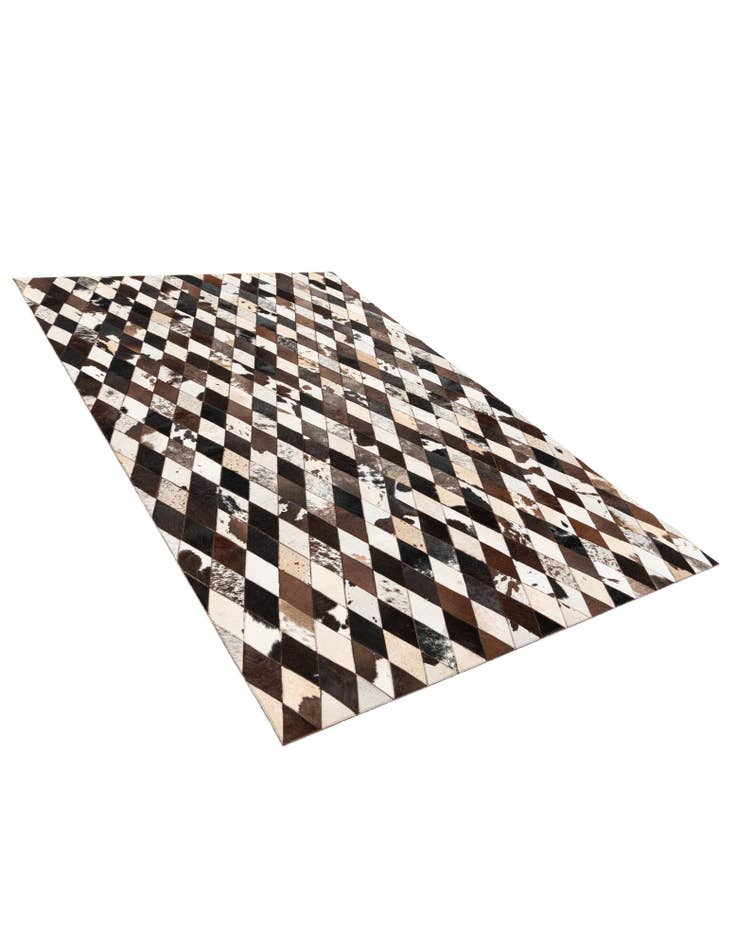 Detail image of  5' 2 x 8' 1 Cowhide Stocks Rug