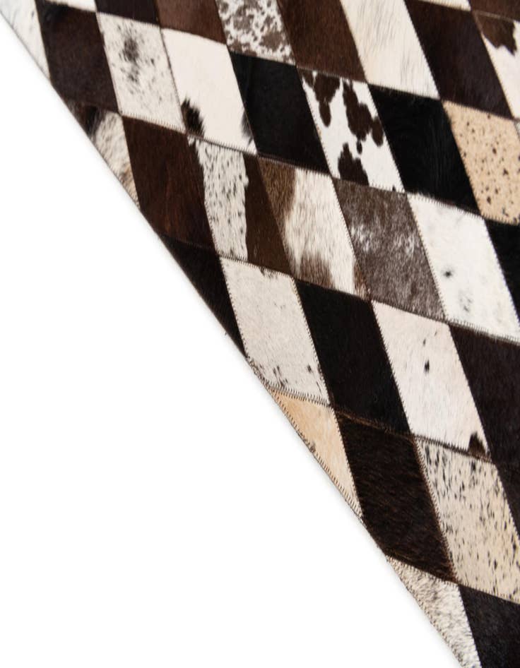 Detail image of  5' 2 x 8' 1 Cowhide Stocks Rug
