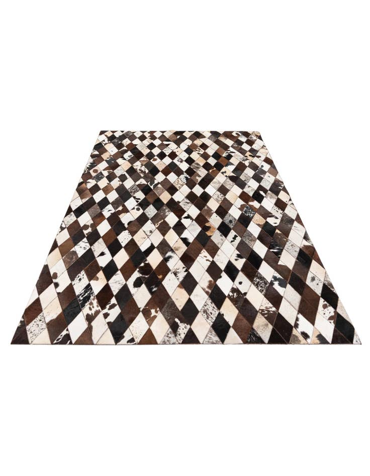 Detail image of  5' 2 x 8' 1 Cowhide Stocks Rug