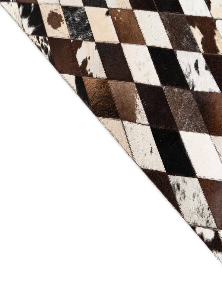 Detail image of  5' 2 x 8' 1 Cowhide Stocks Rug