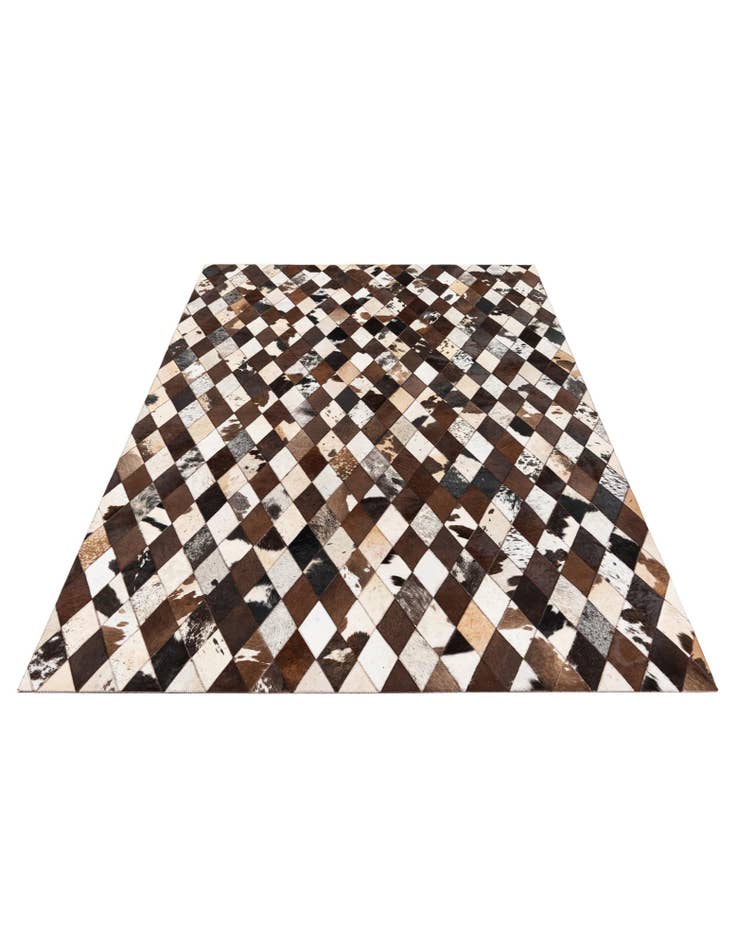 Detail image of  5' 2 x 8' 1 Cowhide Stocks Rug