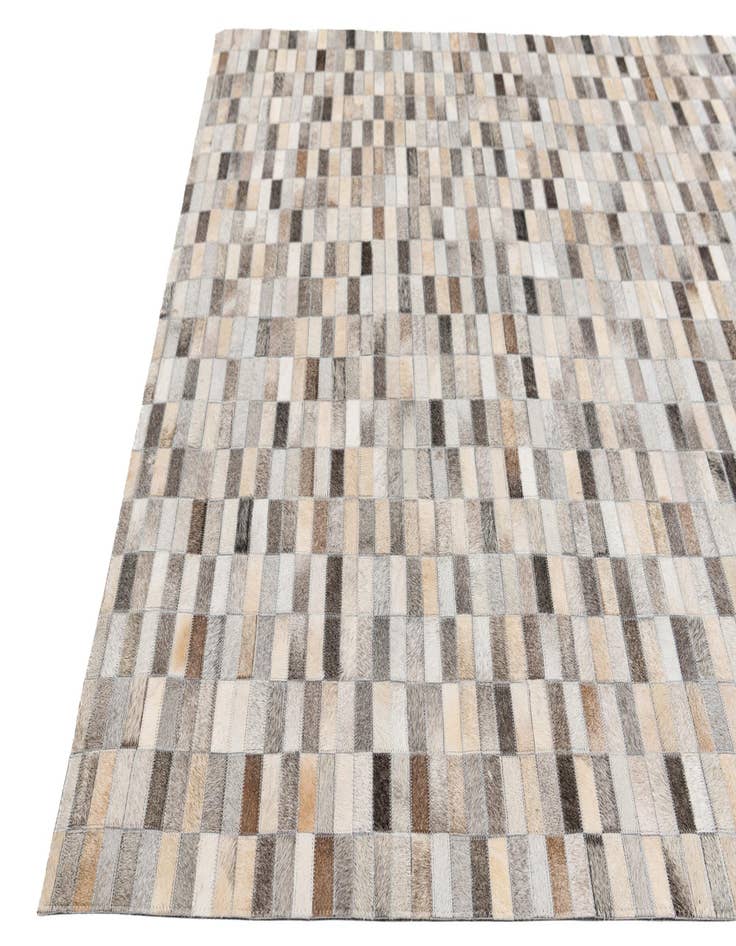 Detail image of  5' x 8' Cowhide Stocks Rug