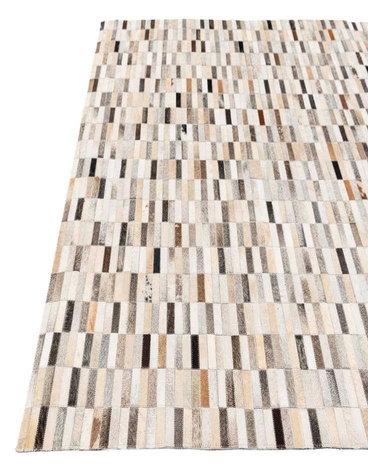 Detail image of  5' 1 x 8' Cowhide Stocks Rug