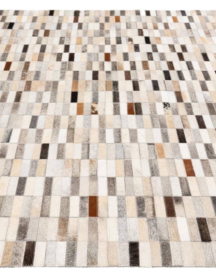 Detail image of  5' 1 x 8' Cowhide Stocks Rug