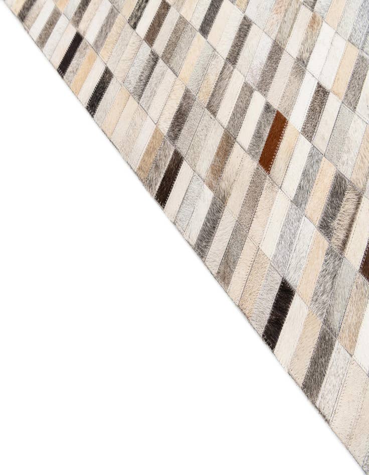 Detail image of  5' 1 x 8' Cowhide Stocks Rug