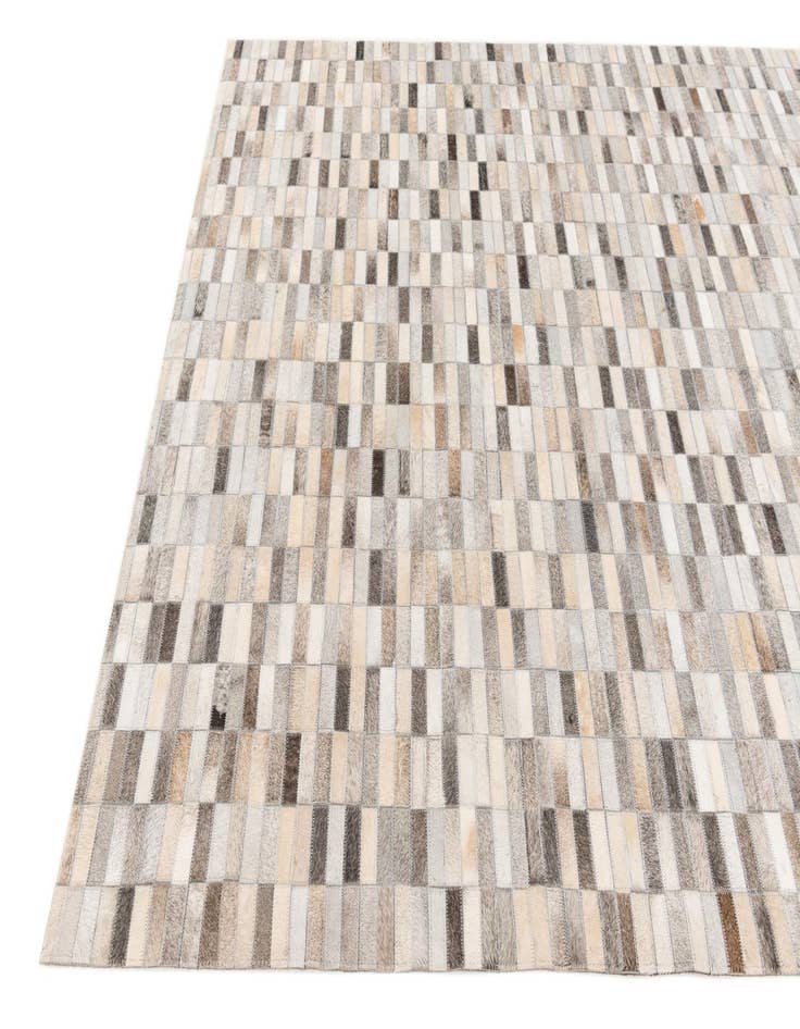 Detail image of  5' 3 x 8' Cowhide Stocks Rug