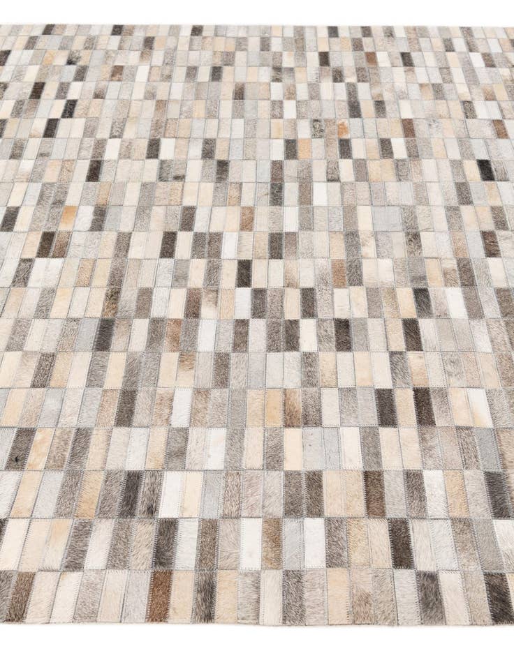 Detail image of  5' 3 x 8' Cowhide Stocks Rug