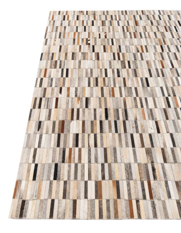 Detail image of  5' 1 x 7' 11 Cowhide Stocks Rug