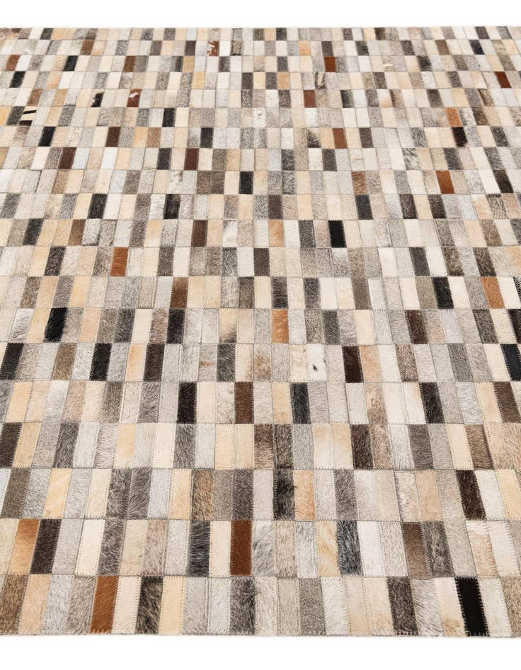 Detail image of  5' 1 x 7' 11 Cowhide Stocks Rug