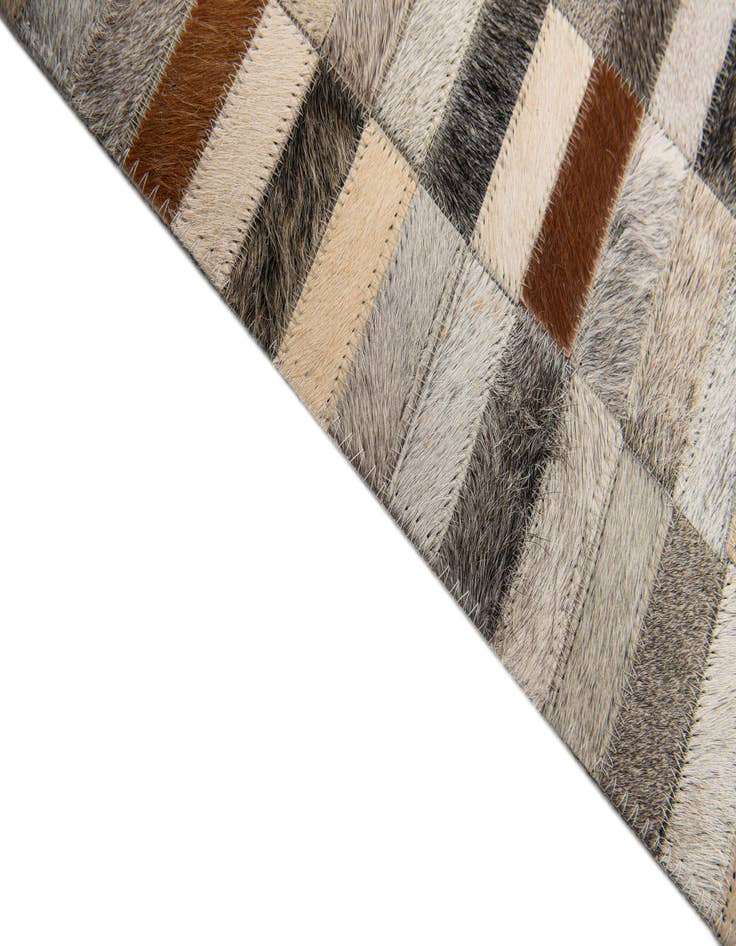 Detail image of  5' 1 x 7' 11 Cowhide Stocks Rug