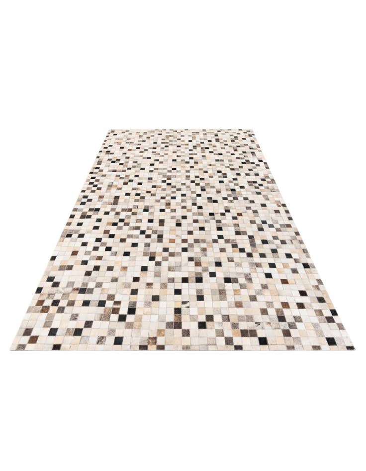 Detail image of  5' 2 x 8' Cowhide Stocks Rug