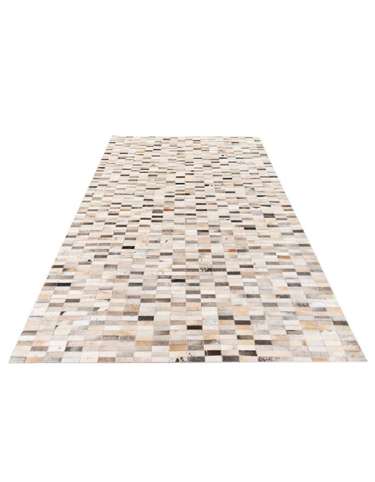 Detail image of  5' 1 x 7' 10 Cowhide Stocks Rug