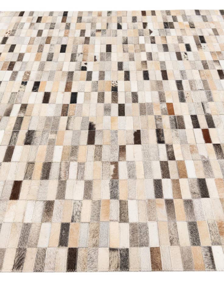 Detail image of  5' 1 x 7' 10 Cowhide Stocks Rug