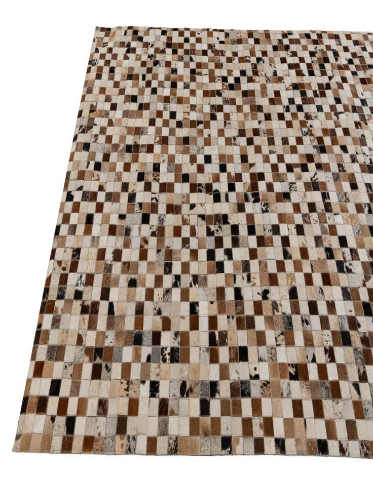 Detail image of  5' 1 x 8' Cowhide Stocks Rug