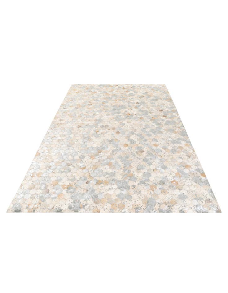 Detail image of  4' 11 x 7' 8 Cowhide Stocks Rug