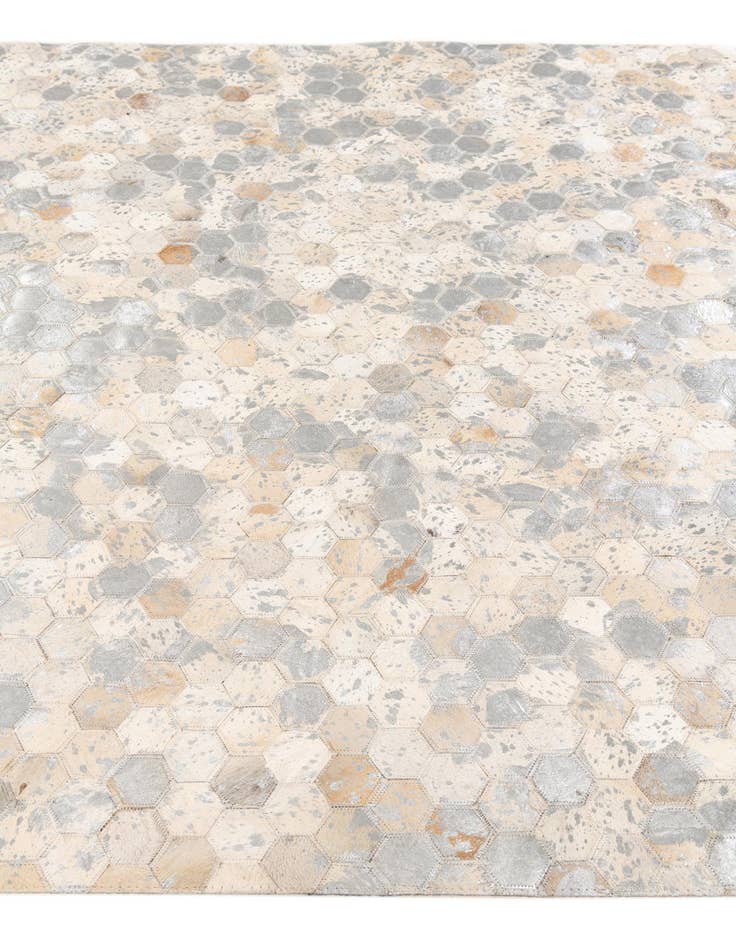 Detail image of  4' 11 x 7' 8 Cowhide Stocks Rug