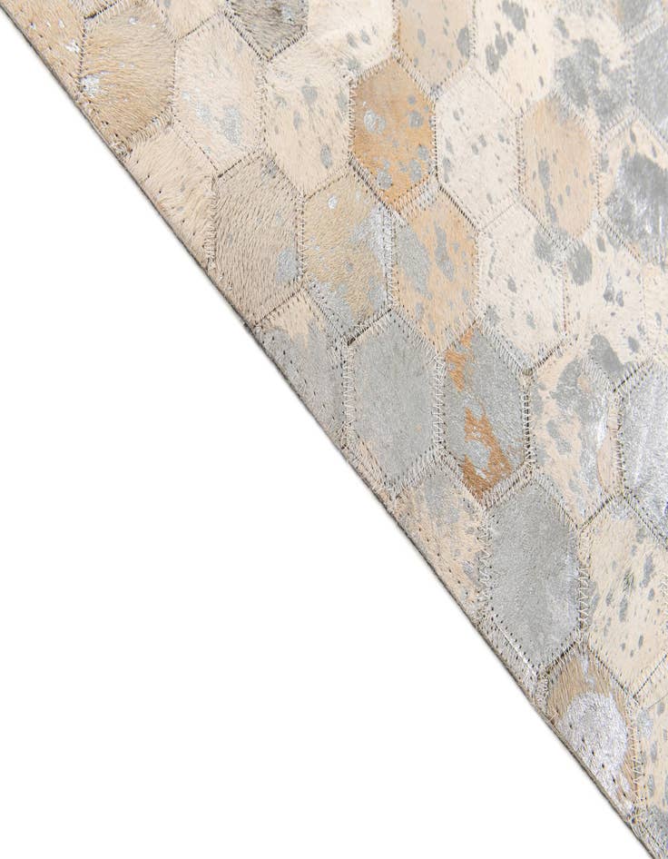 Detail image of  4' 11 x 7' 8 Cowhide Stocks Rug