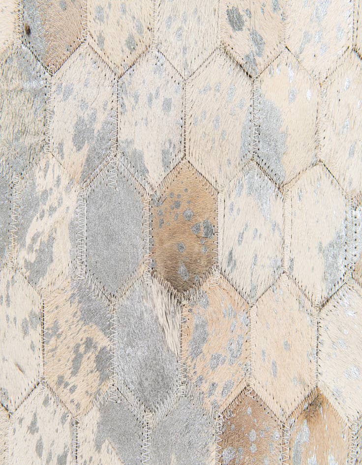 Detail image of  4' 11 x 7' 8 Cowhide Stocks Rug