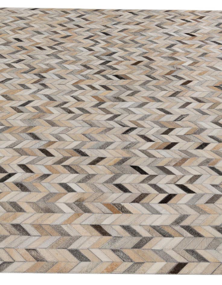 Detail image of  6' 8 x 9' 10 Cowhide Stocks Rug