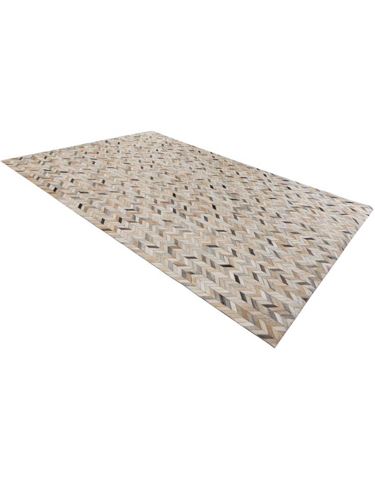 Detail image of  6' 8 x 9' 11 Cowhide Stocks Rug