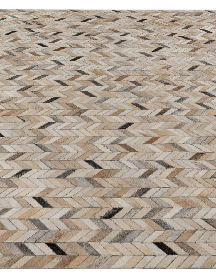 Detail image of  6' 8 x 9' 11 Cowhide Stocks Rug