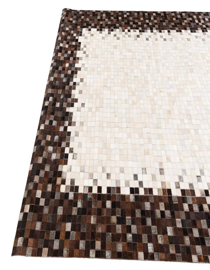 Detail image of  6' 8 x 9' 8 Cowhide Stocks Rug