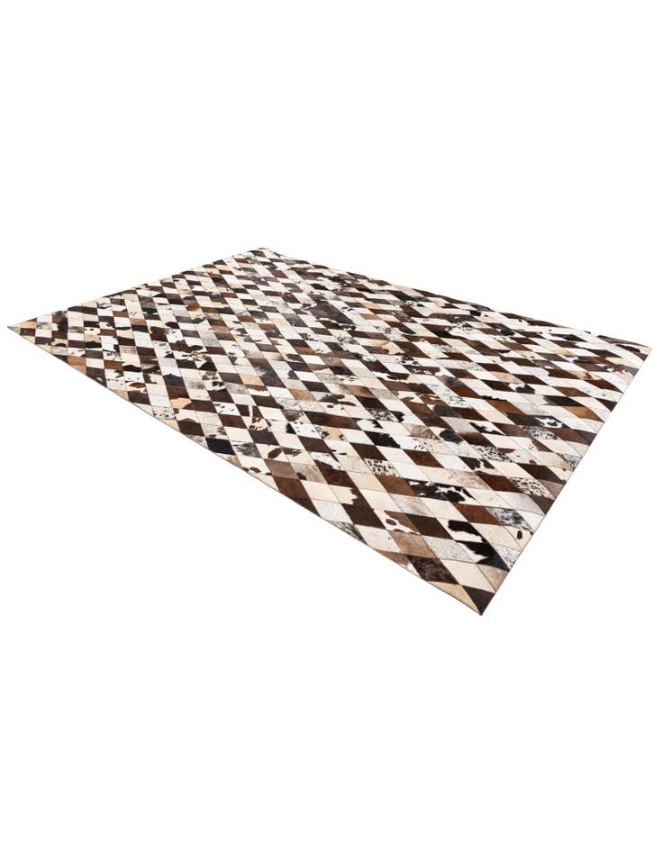 Detail image of  6' 6 x 9' 10 Cowhide Stocks Rug