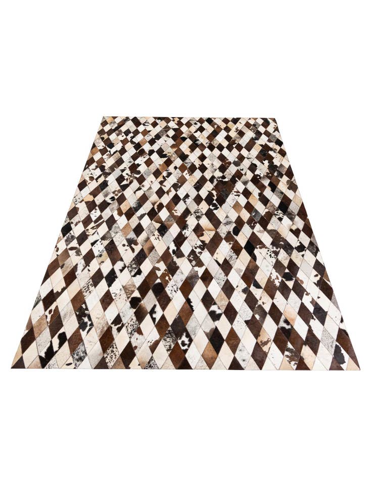 Detail image of  6' 6 x 9' 10 Cowhide Stocks Rug