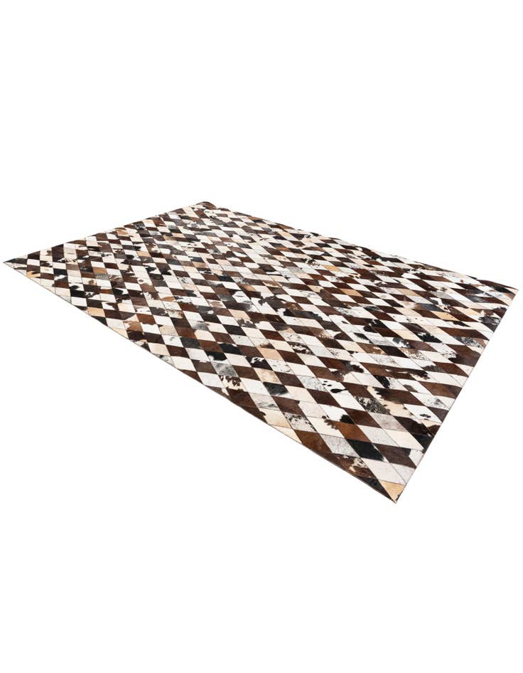 Detail image of  6' 6 x 9' 10 Cowhide Stocks Rug