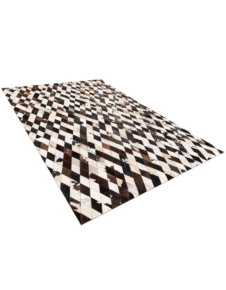 Detail image of  6' 7 x 9' 10 Cowhide Stocks Rug
