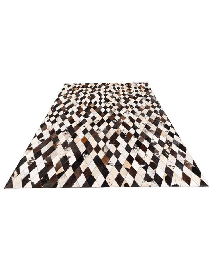 Detail image of  6' 7 x 9' 10 Cowhide Stocks Rug