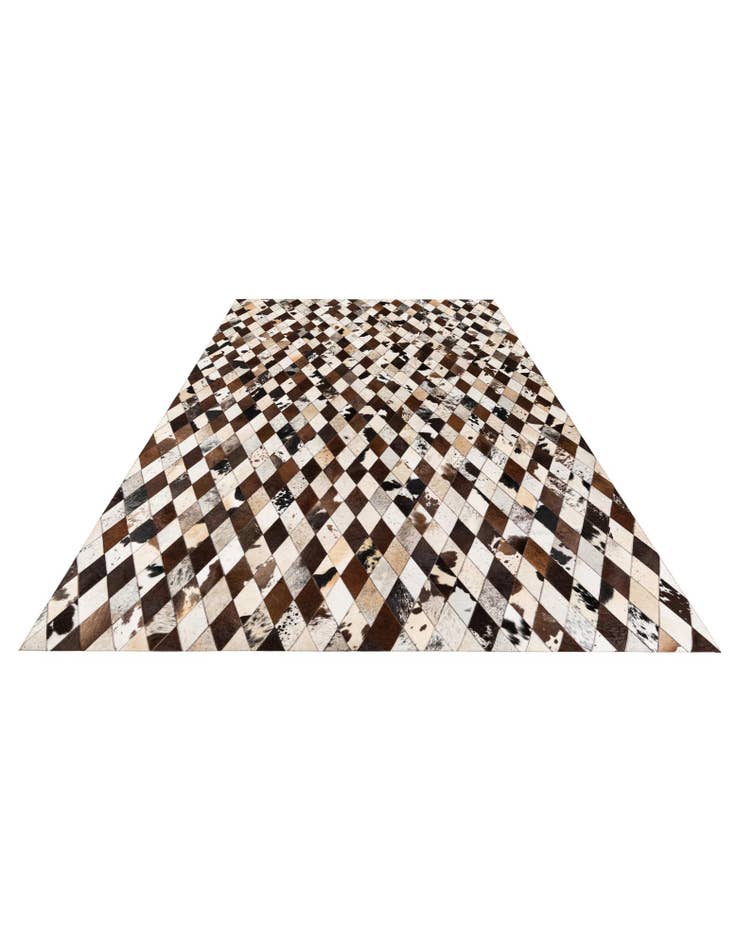Detail image of  6' 7 x 9' 10 Cowhide Stocks Rug