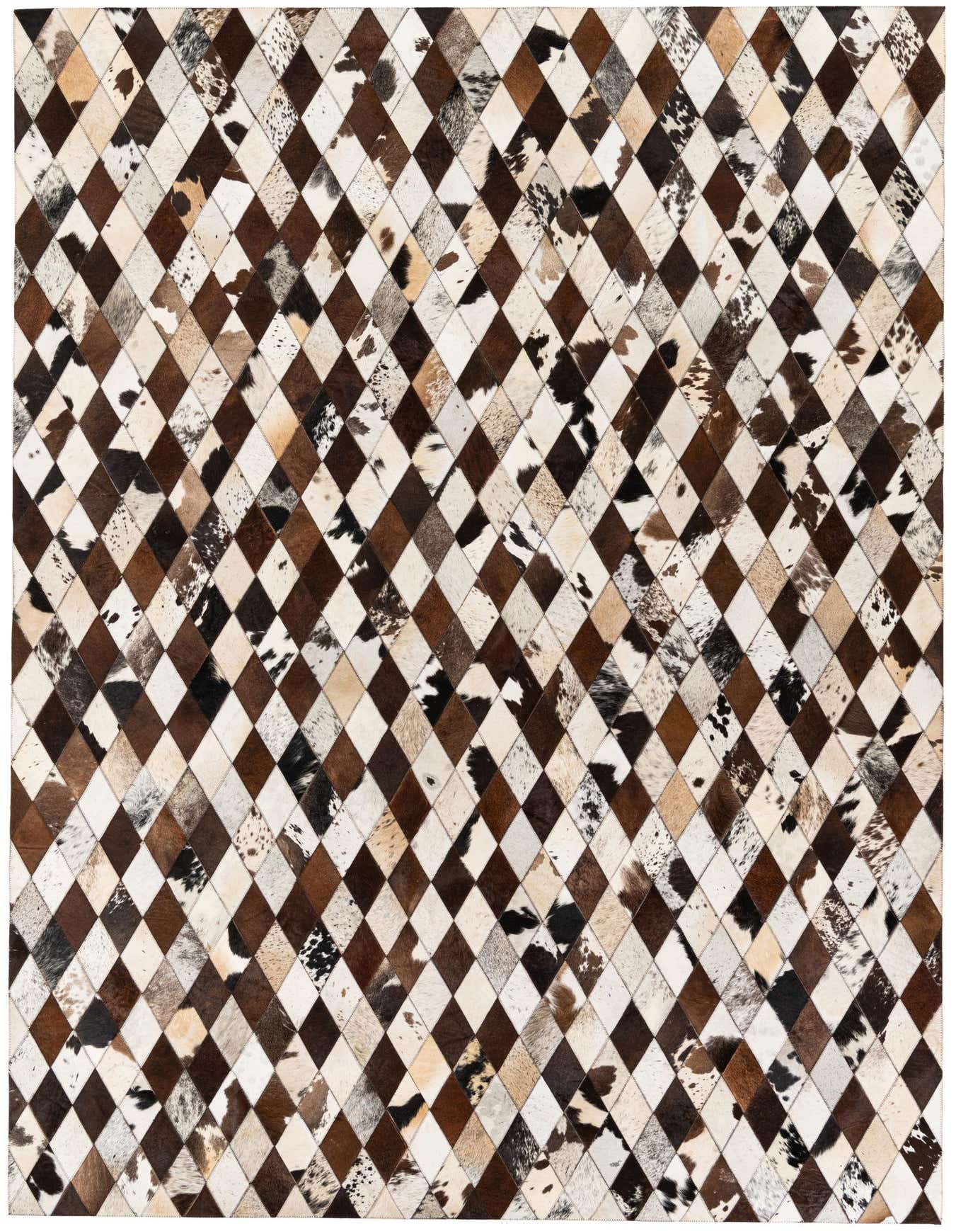Primary image  6' 7 x 9' 10 Cowhide Stocks Rug