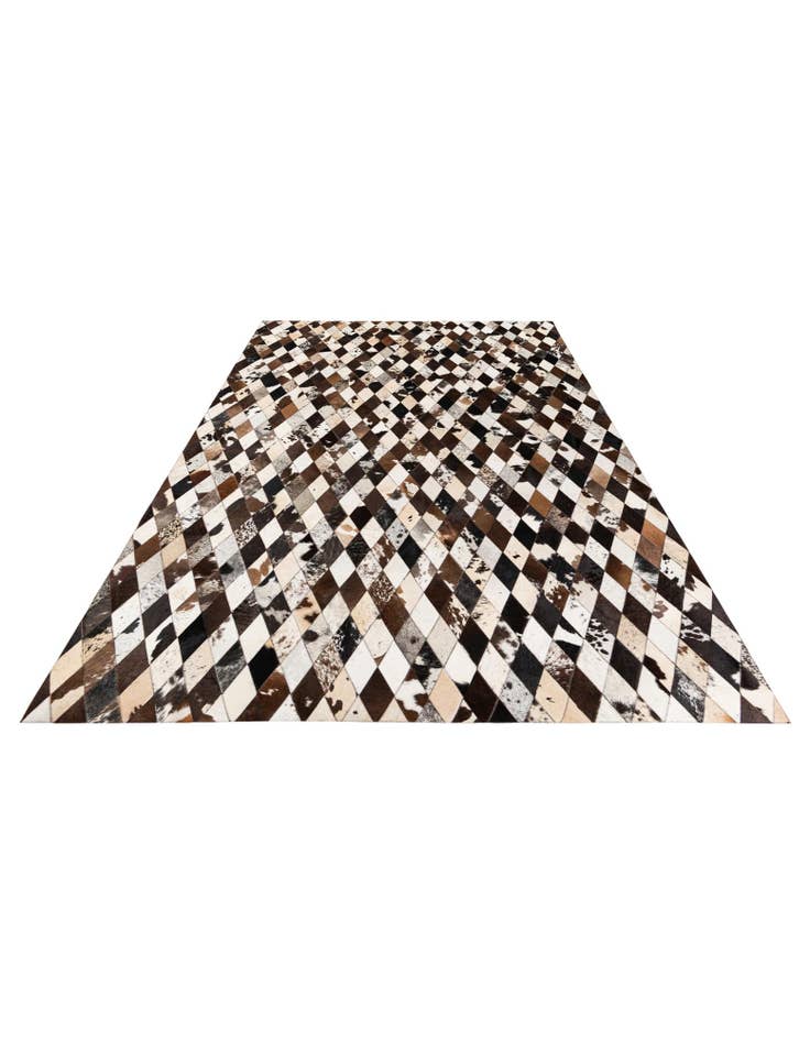 Detail image of  6' 9 x 9' 11 Cowhide Stocks Rug