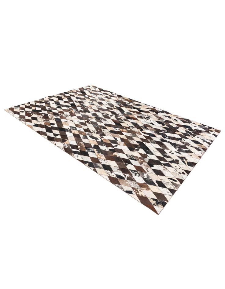 Detail image of  6' 8 x 9' 9 Cowhide Stocks Rug