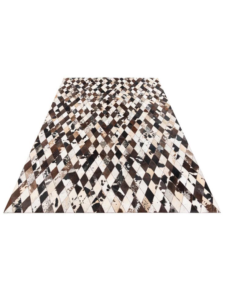 Detail image of  6' 8 x 9' 9 Cowhide Stocks Rug