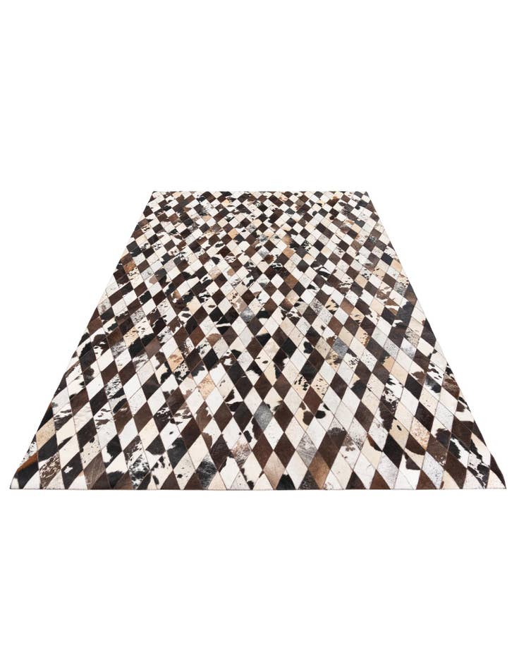 Detail image of  6' 9 x 9' 11 Cowhide Stocks Rug