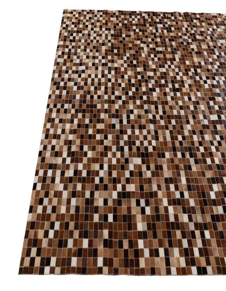 Detail image of  6' 8 x 9' 10 Cowhide Stocks Rug