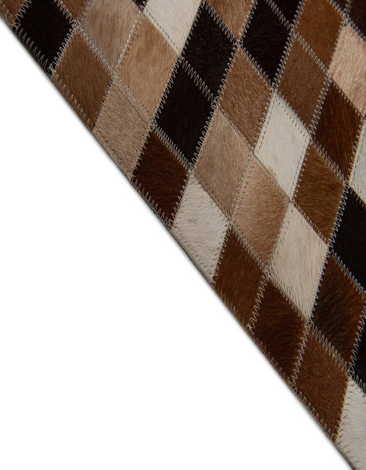 Detail image of  6' 8 x 9' 10 Cowhide Stocks Rug