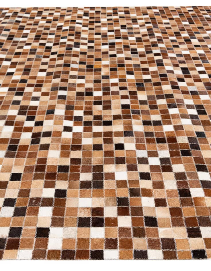 Detail image of  6' 7 x 9' 9 Cowhide Stocks Rug