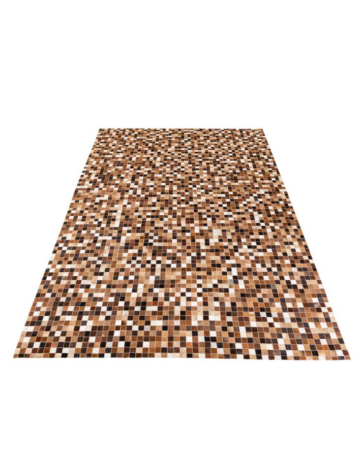 Detail image of  6' 9 x 9' 9 Cowhide Stocks Rug