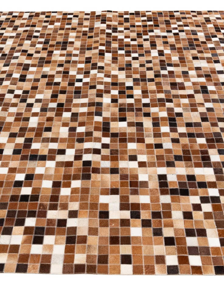 Detail image of  6' 9 x 9' 9 Cowhide Stocks Rug