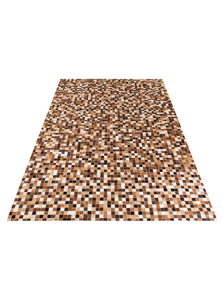 Detail image of  6' 8 x 9' 10 Cowhide Stocks Rug