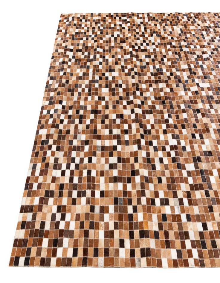 Detail image of  6' 8 x 9' 10 Cowhide Stocks Rug