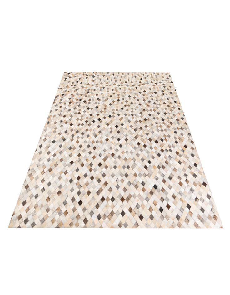 Detail image of  6' 7 x 9' 11 Cowhide Stocks Rug