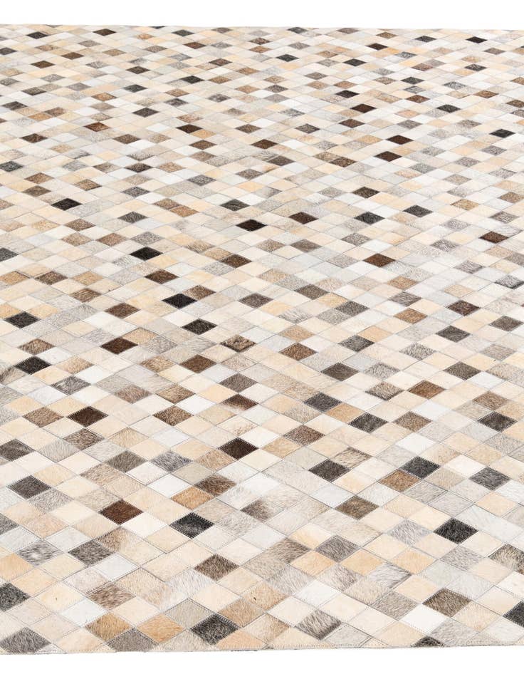 Detail image of  6' 7 x 9' 11 Cowhide Stocks Rug