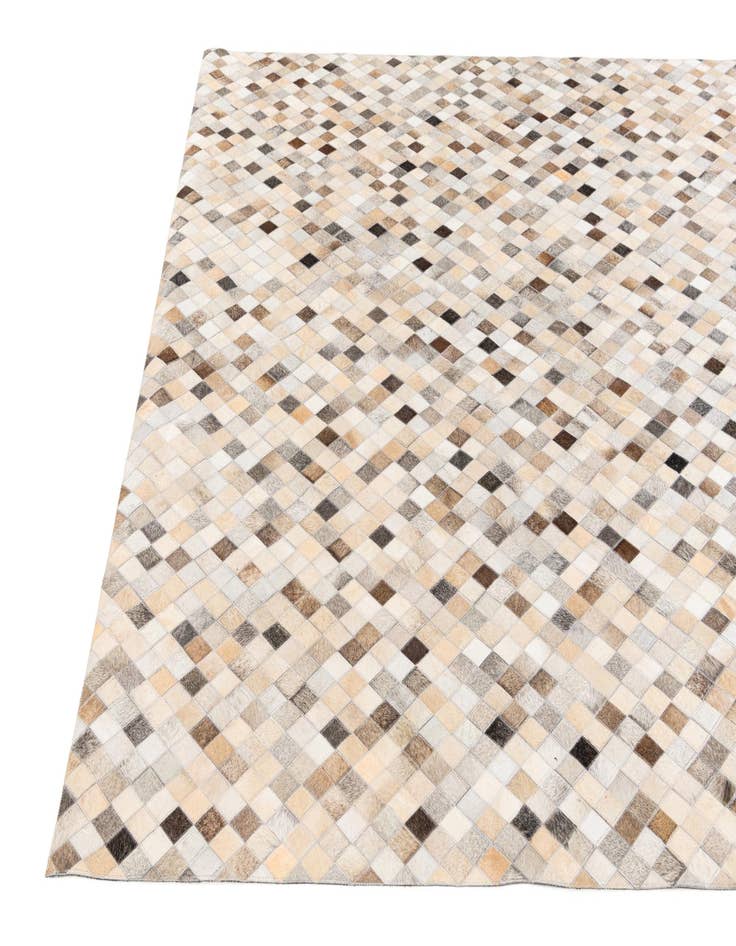 Detail image of  6' 7 x 9' 11 Cowhide Stocks Rug