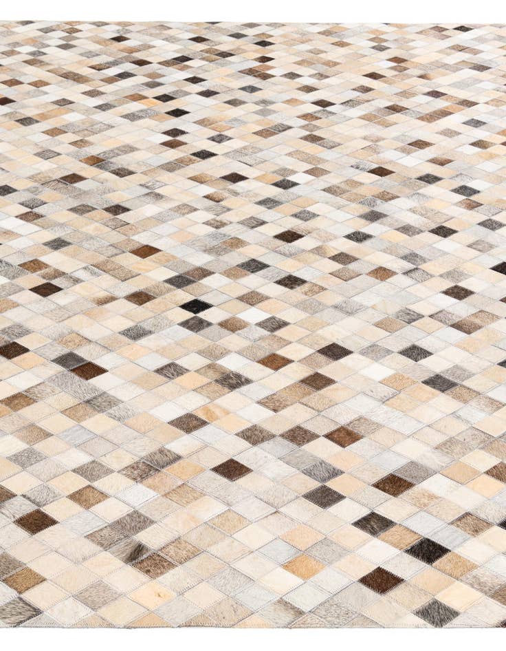 Detail image of  6' 7 x 9' 11 Cowhide Stocks Rug