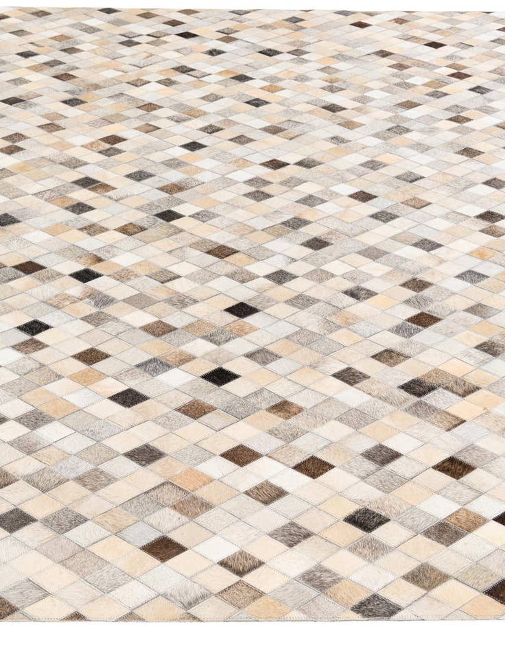 Detail image of  6' 8 x 9' 11 Cowhide Stocks Rug